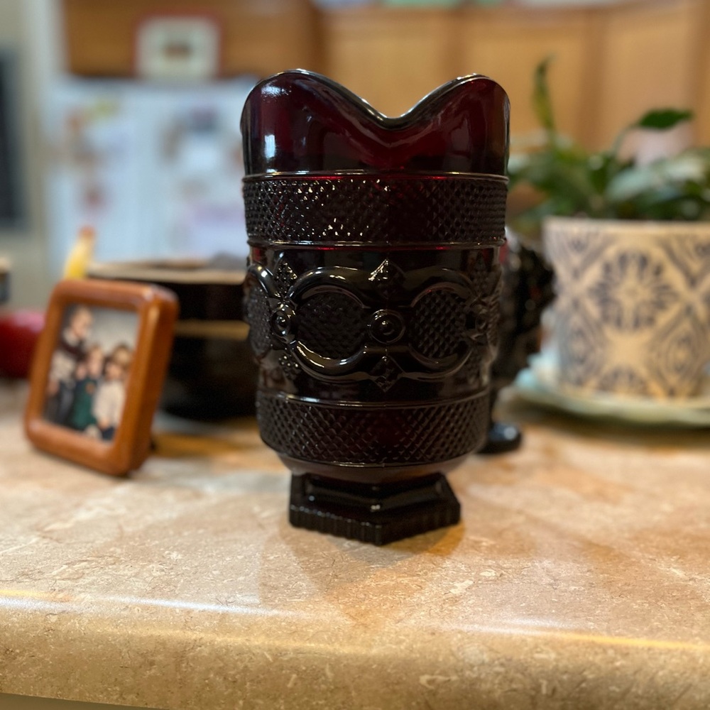 Elegant Black Glass Vase